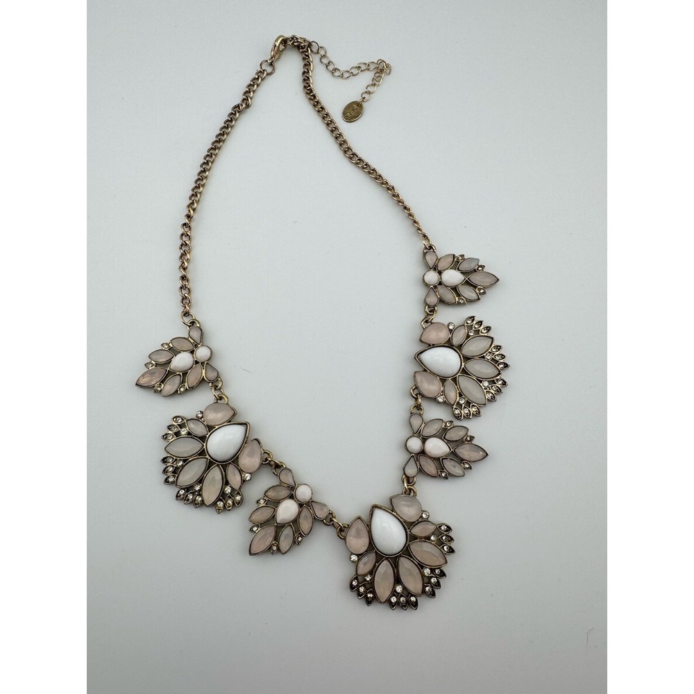 Icing Womens Blush Pink White Clear Crystal Necklace Jewelry with‎ Lobster Clasp